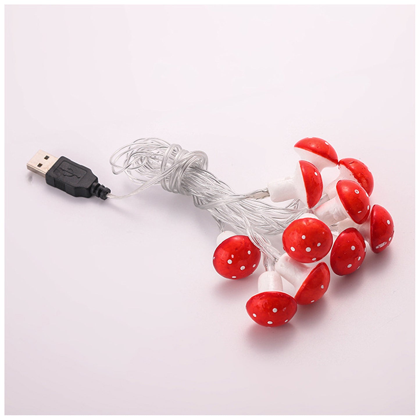 Mushroom fairy Led String Lights-Led Fairy string lights-Hanging led ball string lights-party string lights for home decor-Mushroom decor