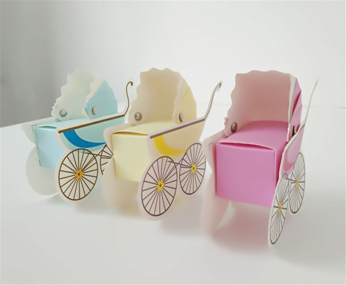 Baby shower favor boxes-Baptism favor boxes-Baby carriage candy boxes-baby gift box-candies box for baby girl&boy shower 1st birthday party