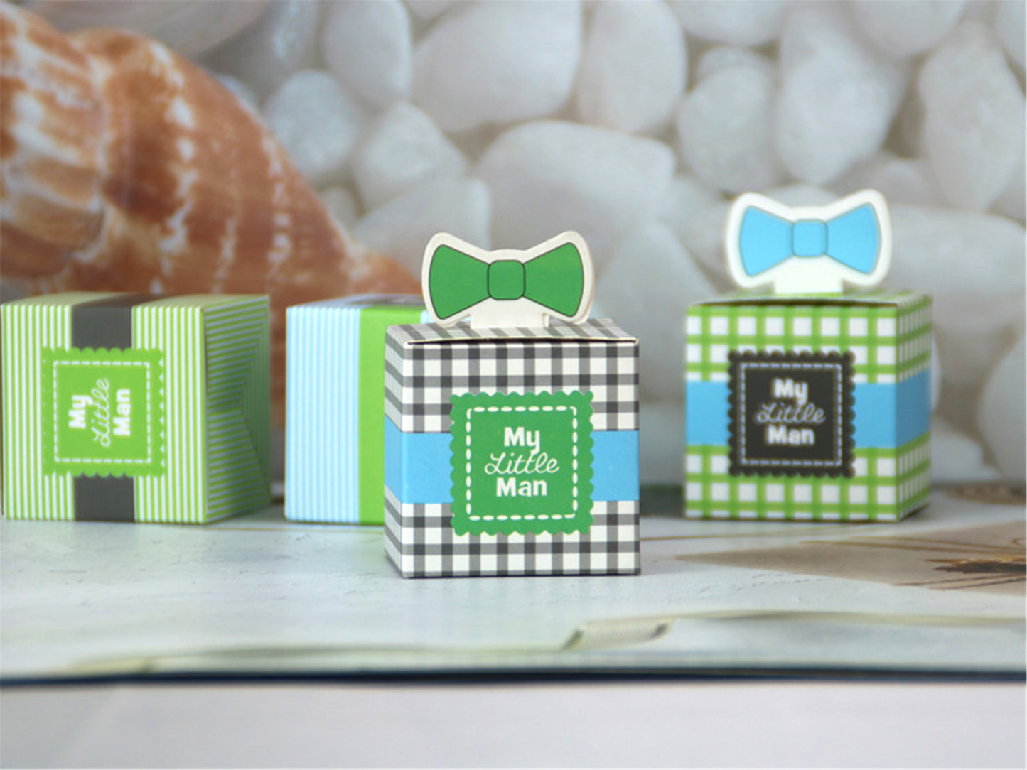 Little Man party favor boxes-boy baby shower candy boxes-1st birthday gift favor box-treat box for little man party theme candies party box