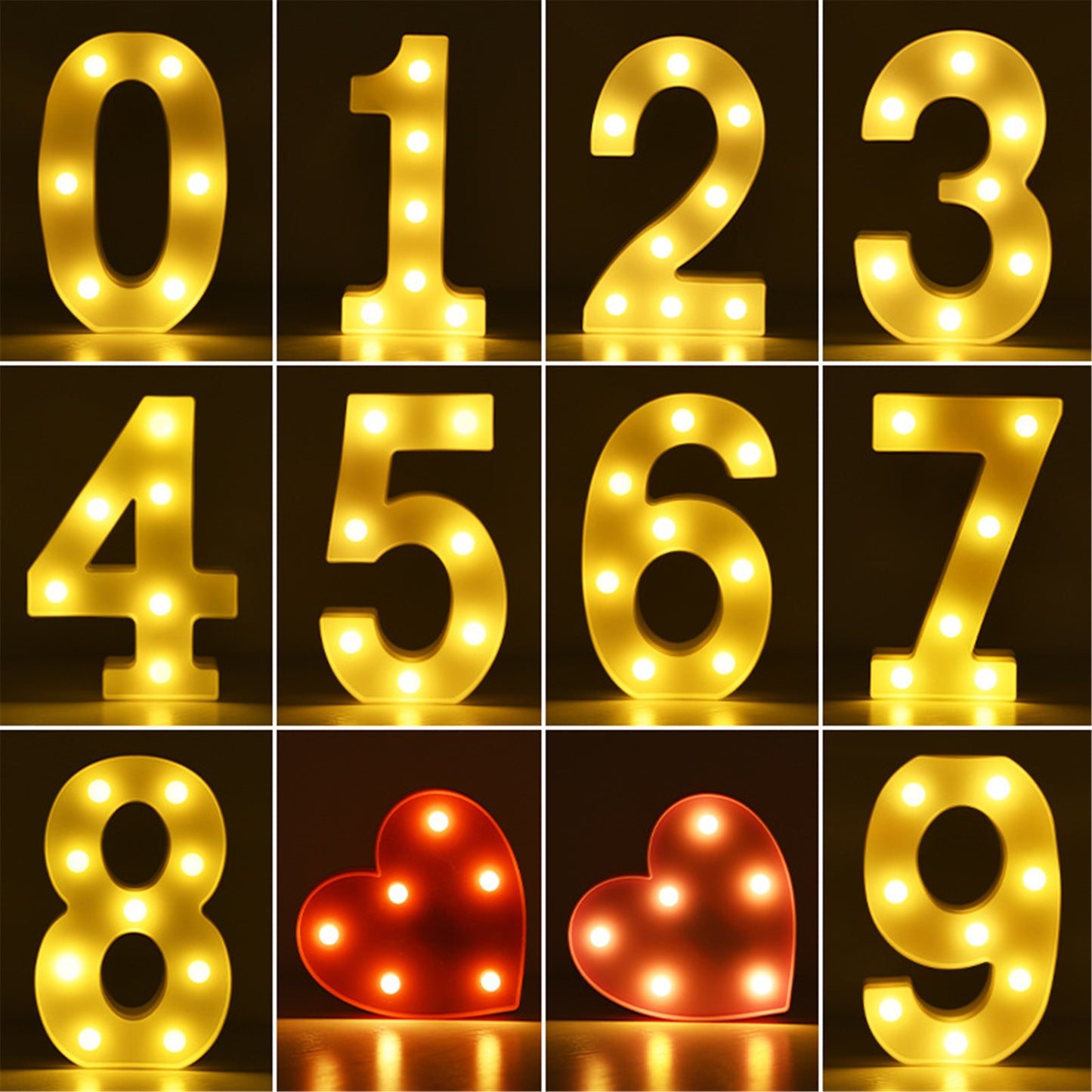 22cm Custom Alphabet Letter LED lights-Battery Operated LED letter lights-Fairy led lights for wedding birthday party backdrop decorations