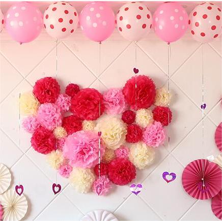 10pcs Tissue Paper Pom Poms -Tissue Paper Flower Balls for wedding Decoration ,Party Supplies