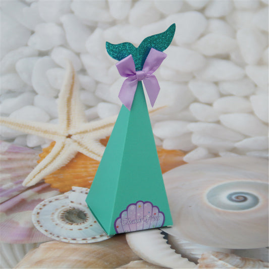 little mermaid party favor box-Mermaid candy boxes-mermaid treat boxes,gift box-Mermaid party theme for the girl's birthday party decoration