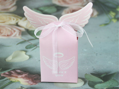 Angel Party candy favor boxes-Christining party favor boxes-baby shower treat boxes-baptism gift boxes-Girl's birthday pink party favor box