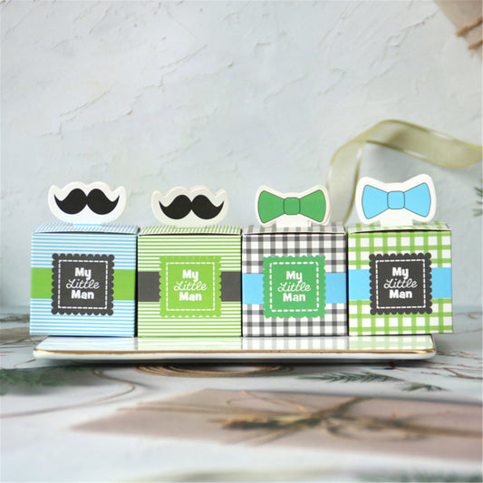 Little Man party favor boxes-boy baby shower candy boxes-1st birthday gift favor box-treat box for little man party theme candies party box