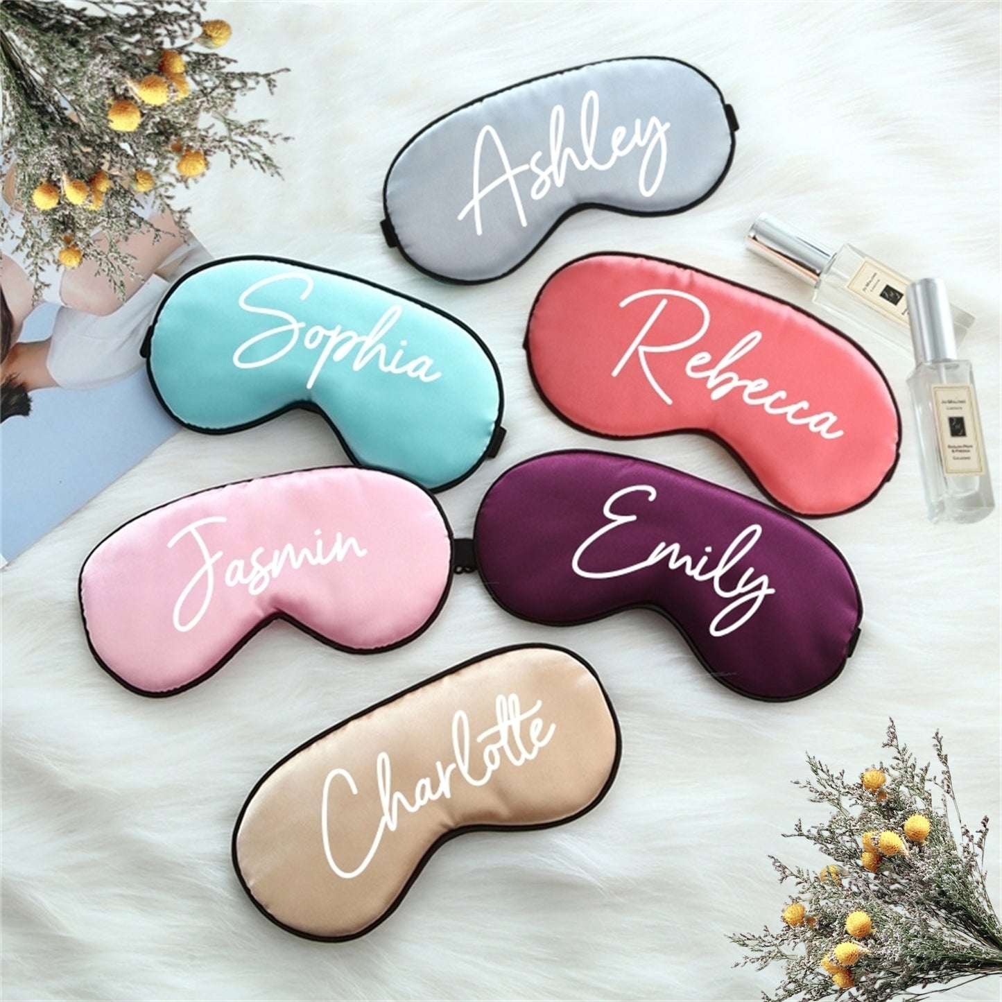 Personalized Eye Mask for sleeping-Custom Sleep mask for Bridesmaid proposal gift