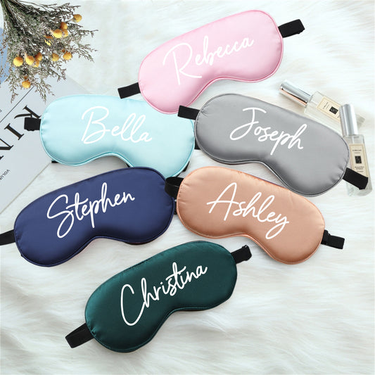 Customized Eye Masks-Personalized Sleeping Mask-Custom Satin Sleep Masks Name On Mask For Bridemaids Gift Proposal Bachelor Party Gift Idea