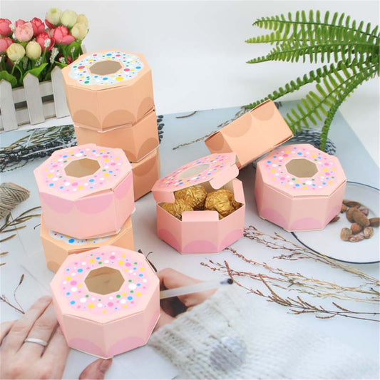 Donut Party Favor Boxes-Donut candy boxes-gift box-Donut theme party favors-kawaii favor boxes,cute box for baby shower birthday party decor