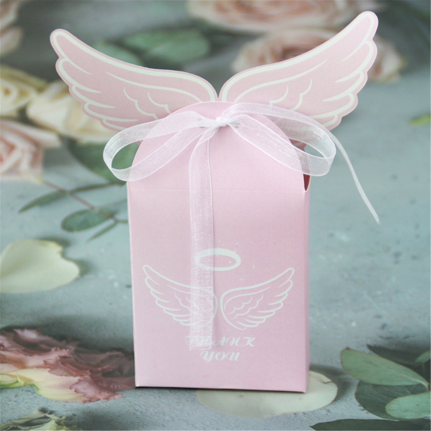 Angel Party candy favor boxes-Christining party favor boxes-baby shower treat boxes-baptism gift boxes-Girl's birthday pink party favor box