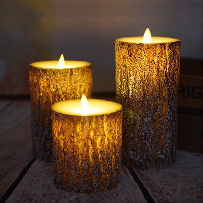 Set of 3 Flameless pillar Candle with diameter 3"-Electric Flickering led candle with romote timer-real wax Led Battery operated party candles