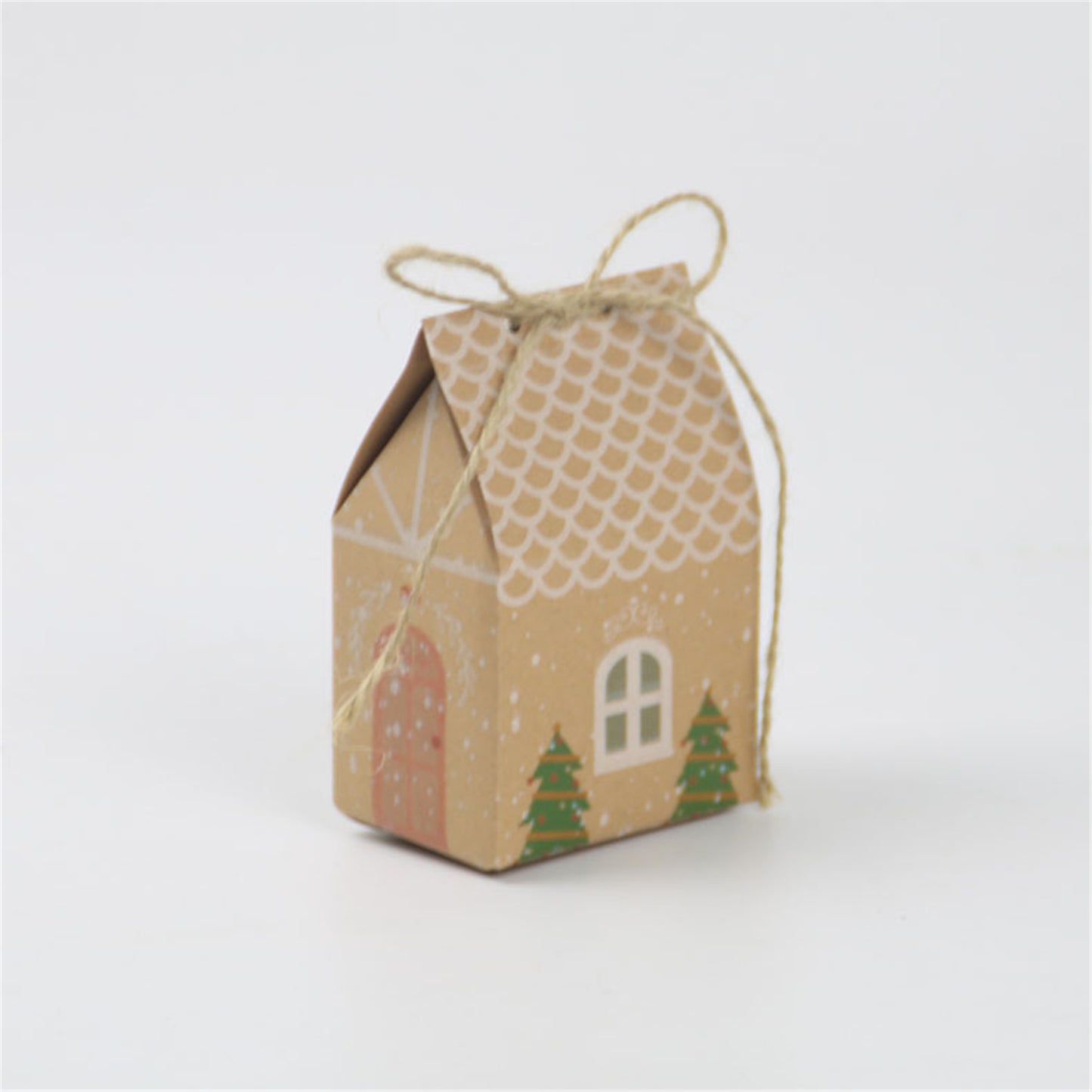 Christmas House party favor boxes-Kraft Paper house candy boxes with rope-house gift boxes-Treat box-party favor box-home gift sweet home