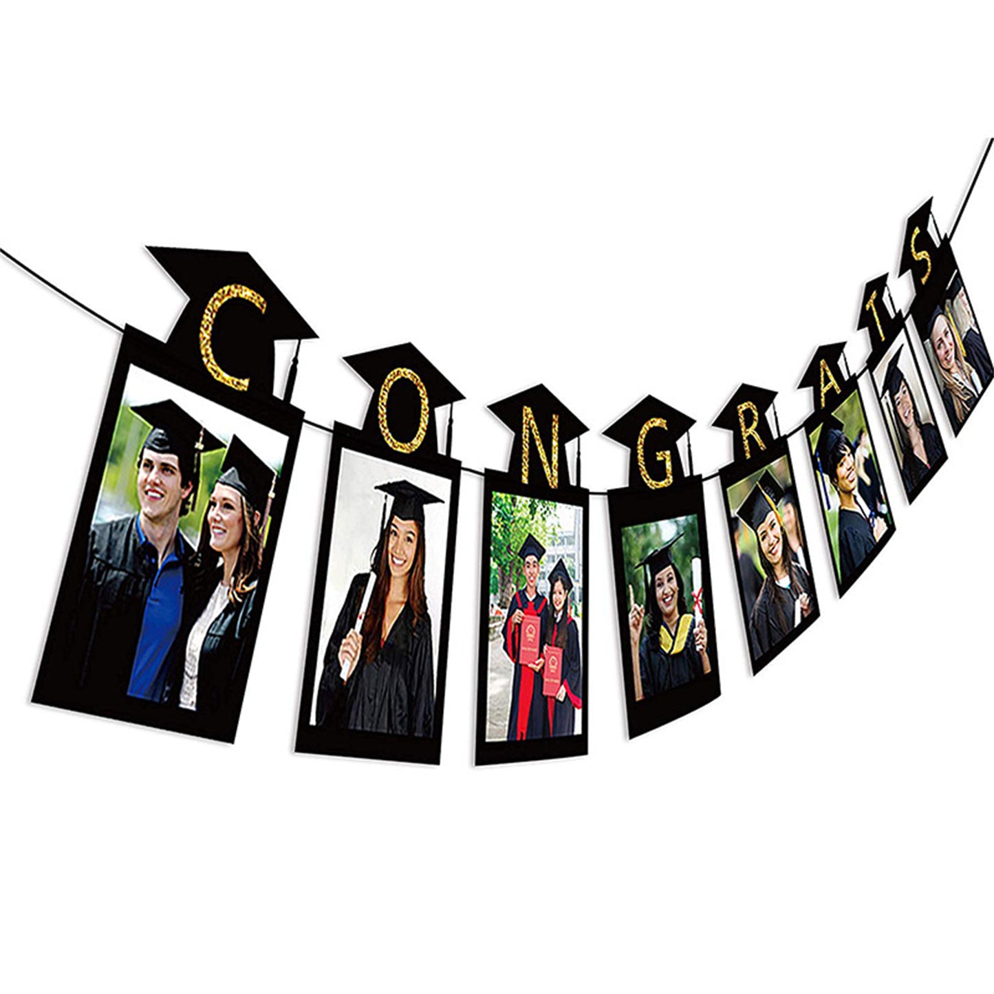 Graduation Photo Banner-CONGRATS GRAD Graduation picture banner,Graduation banner-High school,College graduation-Grad Party photo banners