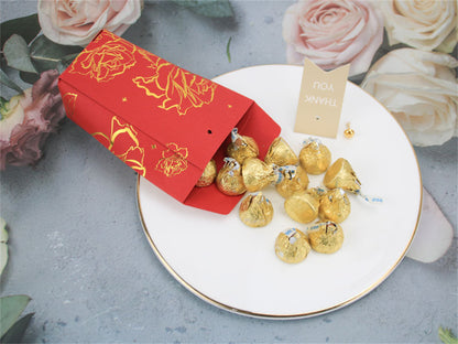 Wedding favor boxes with gold stamped -Bridal shower candy boxes-treat boxes-party favor box-bridal favor box-engagement party favor box