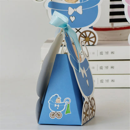 Baby Shower favor box-baby carriage party candy boxes-baby shower treat box-Baby carriage 1st birthday-Baby Gril&Boy party gift boxes