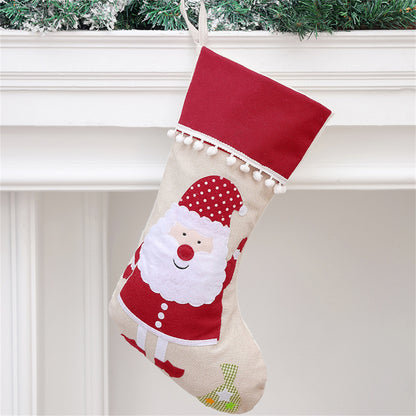 Christmas Stockings Personalized Holiday Stockings Custom Stocking with Name Gift Pattern Stocking for Family Christmas Ornament Decoration