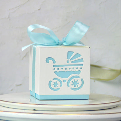 Baby shower candy boxes,Baby carriage party favor bags,baby shower gift favor boxes,boy&girl favor candy box for 1st birthday idea