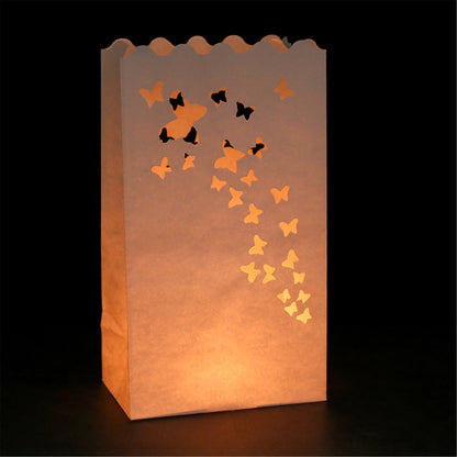 10pcs Party Paper lanterns-Christmas candle bags-White paper lanterns Rustic-Candle holder Wedding Decorations