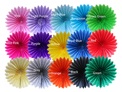 Tissue Paper Fans / Fan decorations for girl party paper fan hanging paper fans for party decorations