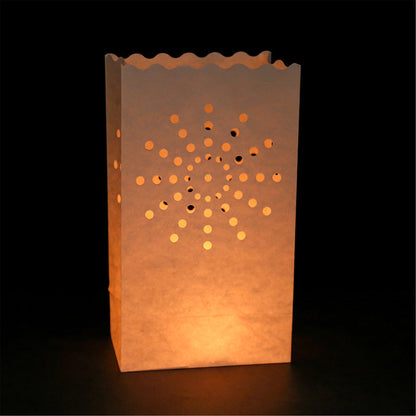 10pcs Party Paper lanterns-Christmas candle bags-White paper lanterns Rustic-Candle holder Wedding Decorations