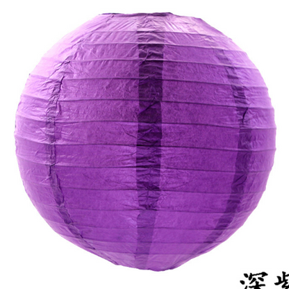 36pcs Paper Lanterns with Led Light Set-Mixed size round paper lantern lamp shade-Led light with battery