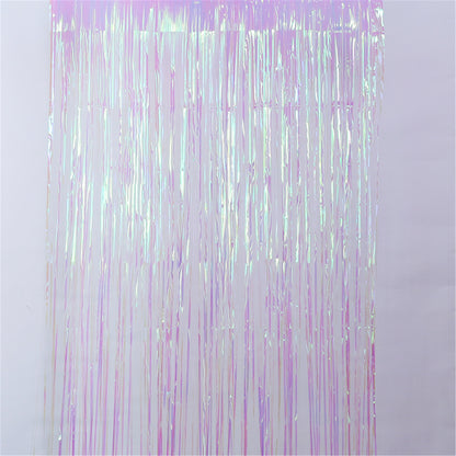 Fringe Curtain Wall Decorations-Birthday Pack drop drop foil curtain decor-Hanging silver tassel curtain-party photo booth backdrop