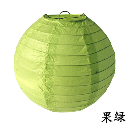 36pcs Paper Lanterns with Led Light Set-Mixed size round paper lantern lamp shade-Led light with battery