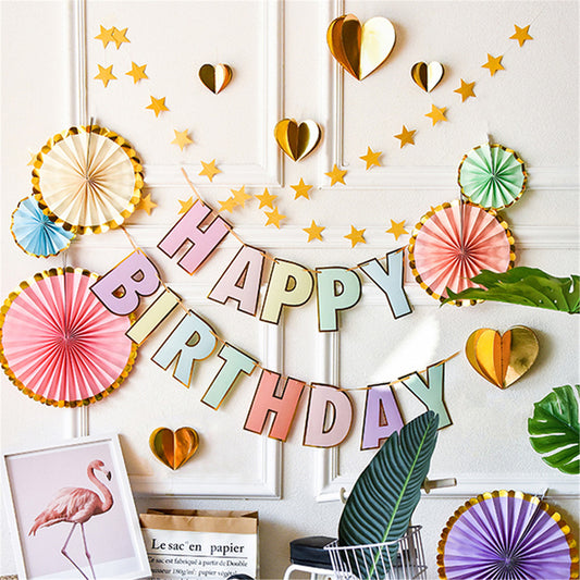 Happy birthday Rainbow bunting-Pastel Birthday banner-Pastel decorations-Happy birthday Rainbow banner-Pastel party decor for birthday