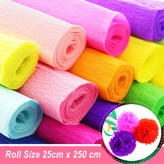 20 colors Crepe paper rolls-wrapping paper color crepe paper rolls for DIY paper flowers-wrapping paper decor-crepe paper craft paper supply