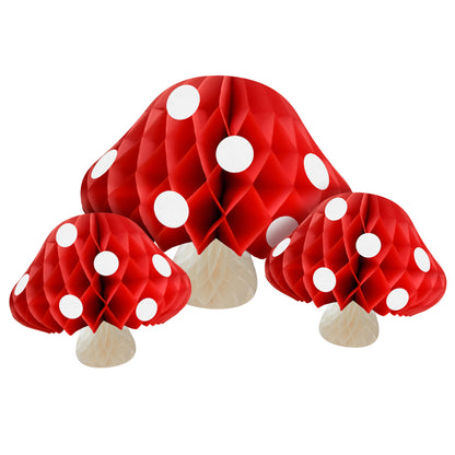 Mushroom Honeycomb balls-Mushroom Paper balls for party home decor-Kindergarden classroom holiday party supplies-Mushroom party decorations