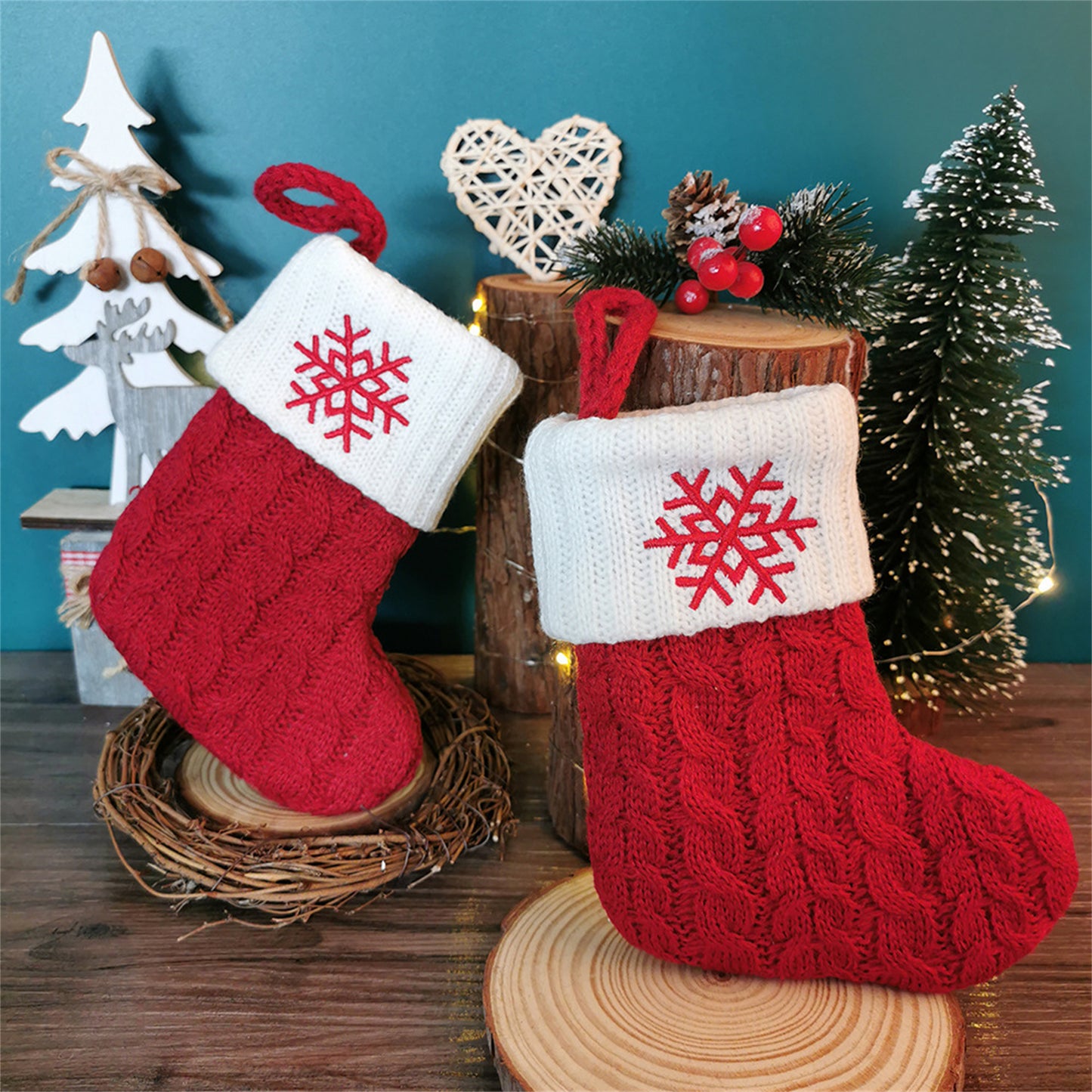 Christmas stockings with embroidered letters from A to Z,