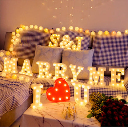 16 cm Custom Alphabet Letter LED lights-Battery Operated LED letter lights-Fairy led lights for wedding birthday party backdrop decorations