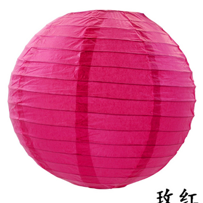 36pcs Paper Lanterns with Led Light Set-Mixed size round paper lantern lamp shade-Led light with battery