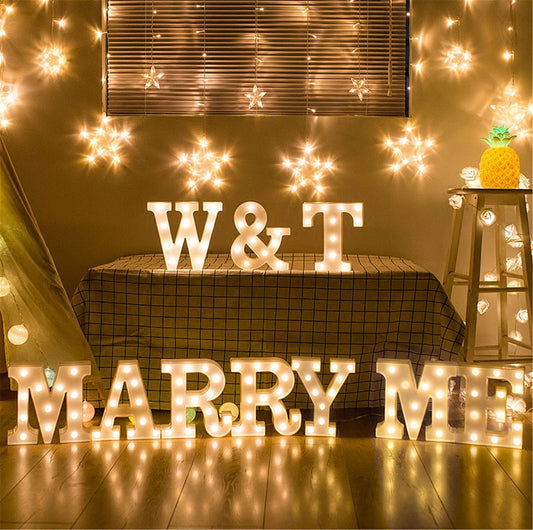 Alphabet Letter LED lights-Battery Operated LED letter lights-Alphabet Letters fairy led lights for wedding birthday party backdrop decor