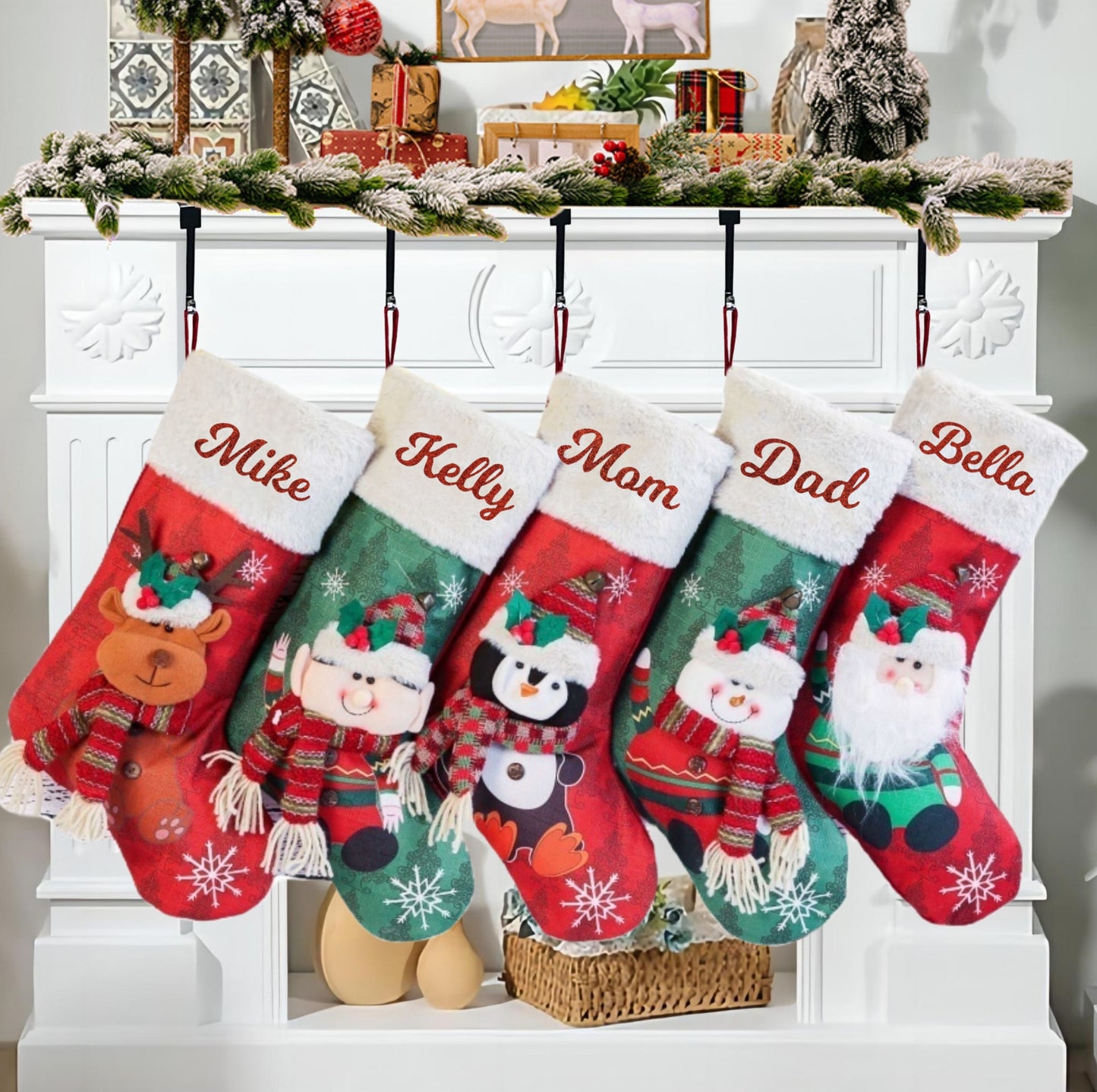 Personalized Christmas Stockings-Custom Stockings with Name-Christmas Socks