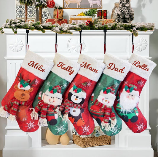 Personalized Christmas Stockings-Custom Stockings with Name-Christmas Socks