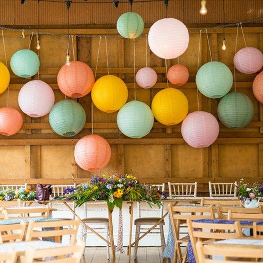 24pcs Mixed colors&Sizes Paper Lantern-Wedding paper lanterns,Chinese round party paper lanterns for birthday party,bridal baby shower decor