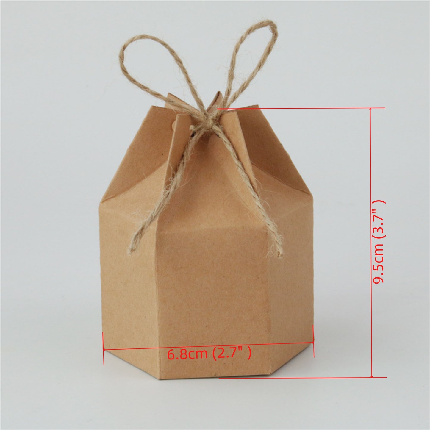 Hexagon Kraft Paper Candy Boxes-Creative kraft paper boxes-Treat candy boxes-Party favor boxes-Wedding party favor candy boxes-Baby shower