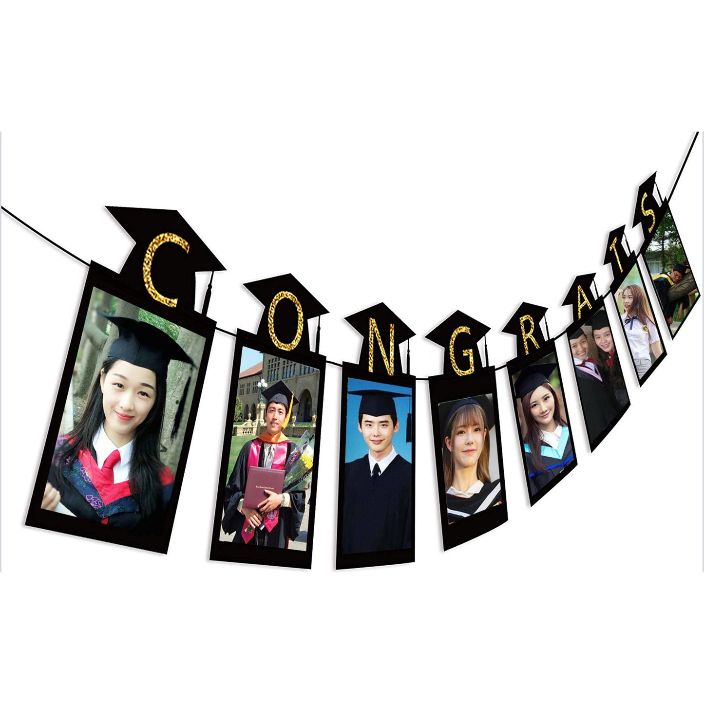 Graduation Photo Banner-CONGRATS GRAD Graduation picture banner,Graduation banner-High school,College graduation-Grad Party photo banners