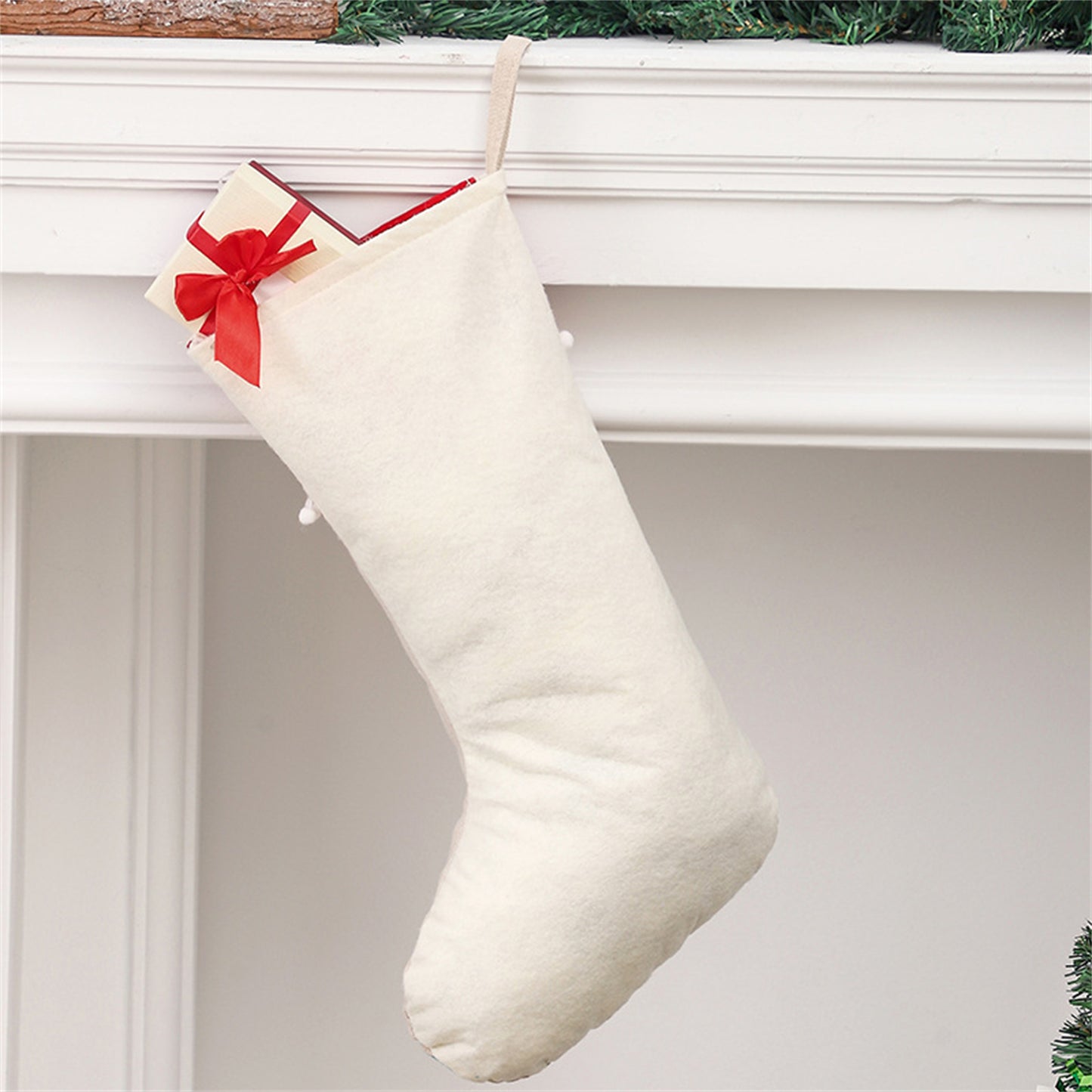 Christmas Stockings Personalized Holiday Stockings Custom Stocking with Name Gift Pattern Stocking for Family Christmas Ornament Decoration