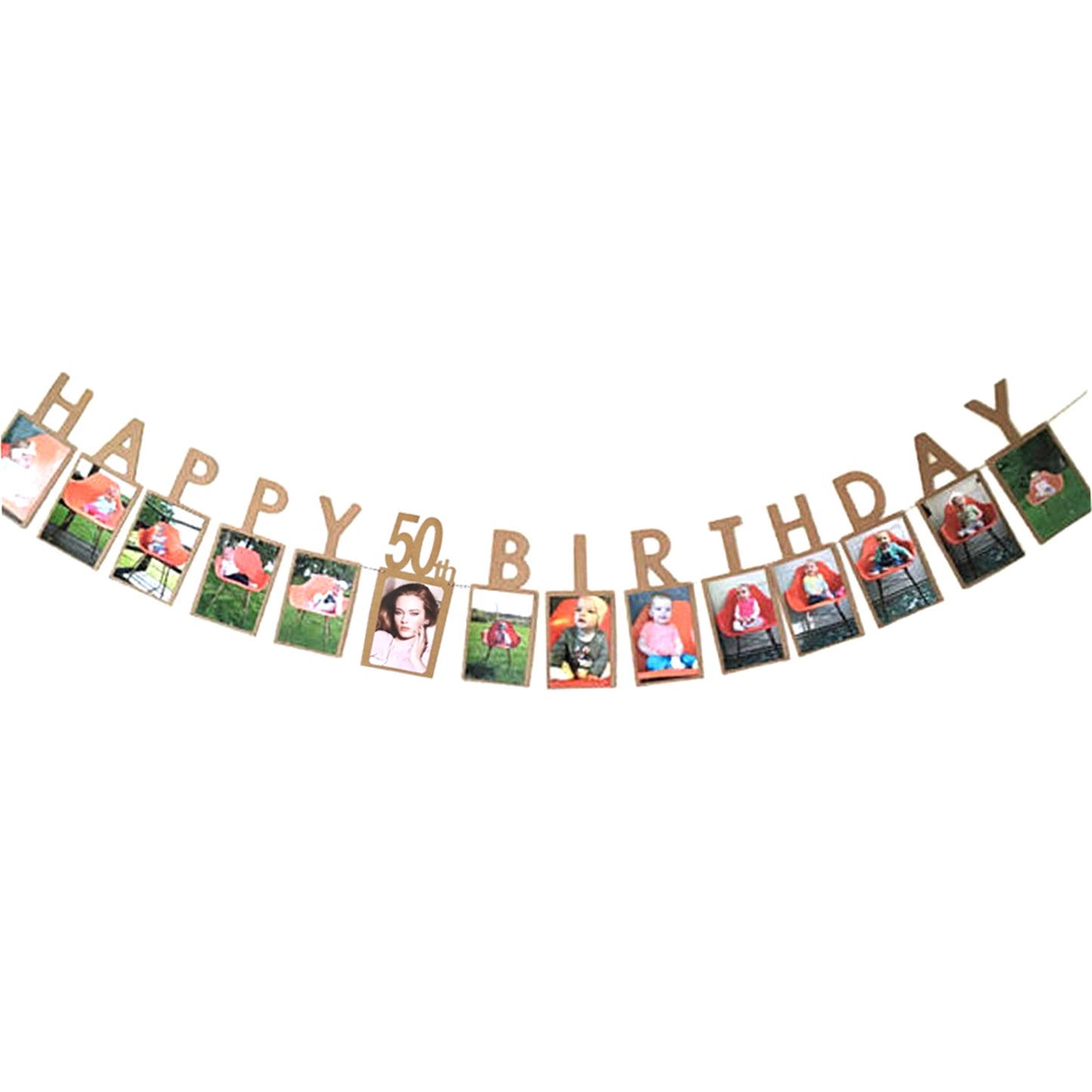 Happy Birthday photo banner-1st 2nd 16th 18th 21st 30th 40th 50th 60th Happy Birthday picture banner-1st birthday party bunting garland