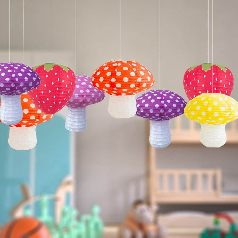 Mushroom paper lantern Chinese paper lanterns for wedding ,party home decor-Kindergarden classroom