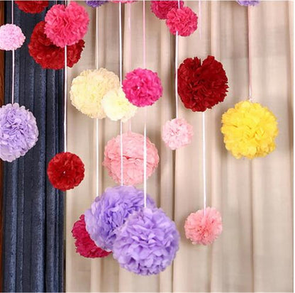 10pcs Tissue Paper Pom Poms -Tissue Paper Flower Balls for wedding Decoration ,Party Supplies