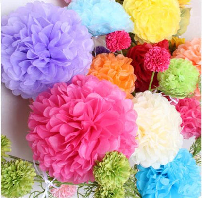 10pcs Tissue Paper Pom Poms -Tissue Paper Flower Balls for wedding Decoration ,Party Supplies
