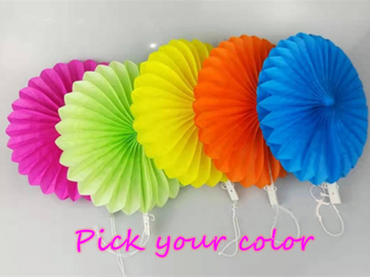 Tissue Paper Fans / Fan decorations for girl party paper fan hanging paper fans for party decorations