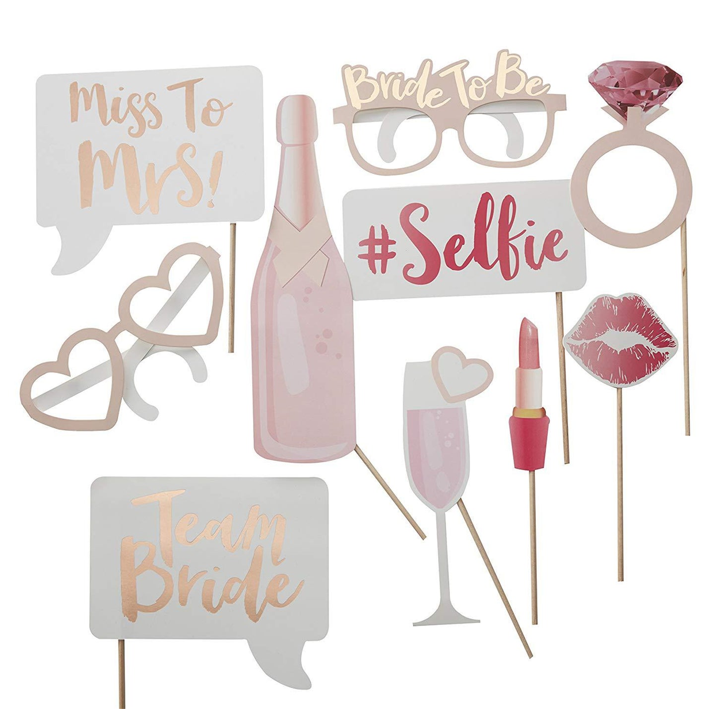 10 Bridal Shower photo props-Bachelorette party photo props-hen party decorations-Bride to be photo props