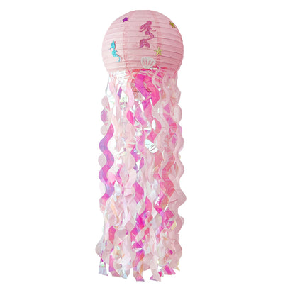 Mermaid Jellyfish Paper Lanterns with tassel- Little Mermaid Theme party-Mermaid Birthday Party, Under The Sea Party-Mermaid Baby Shower