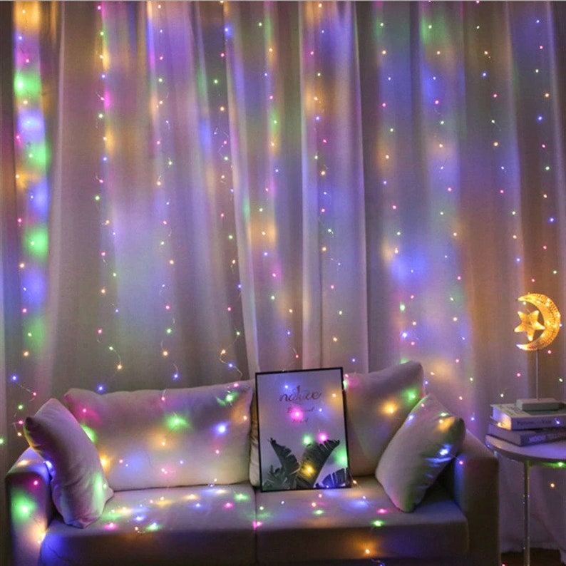 Window Curtain Led String Lights-Fairy Led Lights-Indoor outdoor hanging led srting lights wall decor for bedroom wedding party decorations