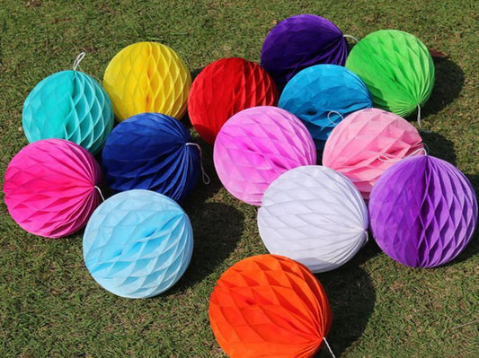 Honeycomb balls 12‘’ Round Tissue Paper Honeycomb Ball 24 colors for wedding party decor